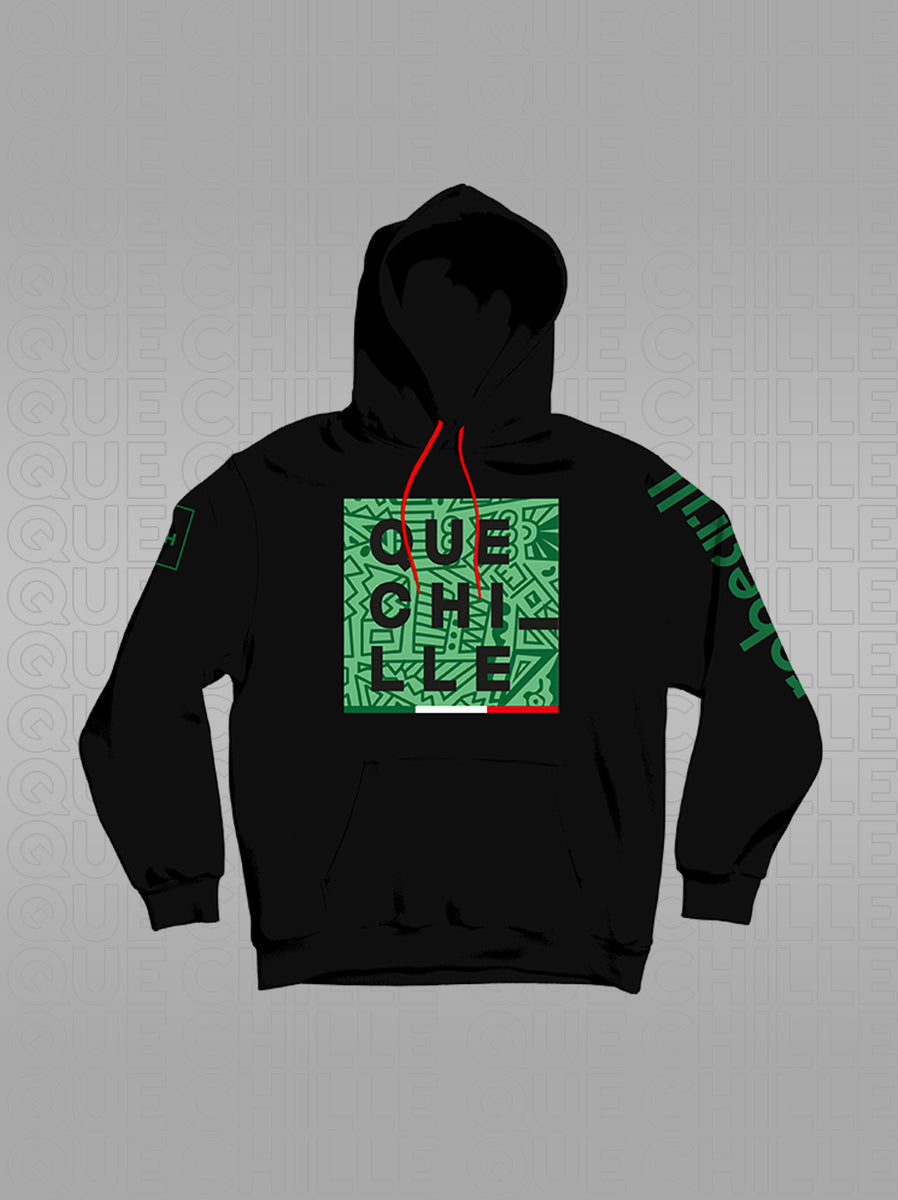 Green store black hoodie