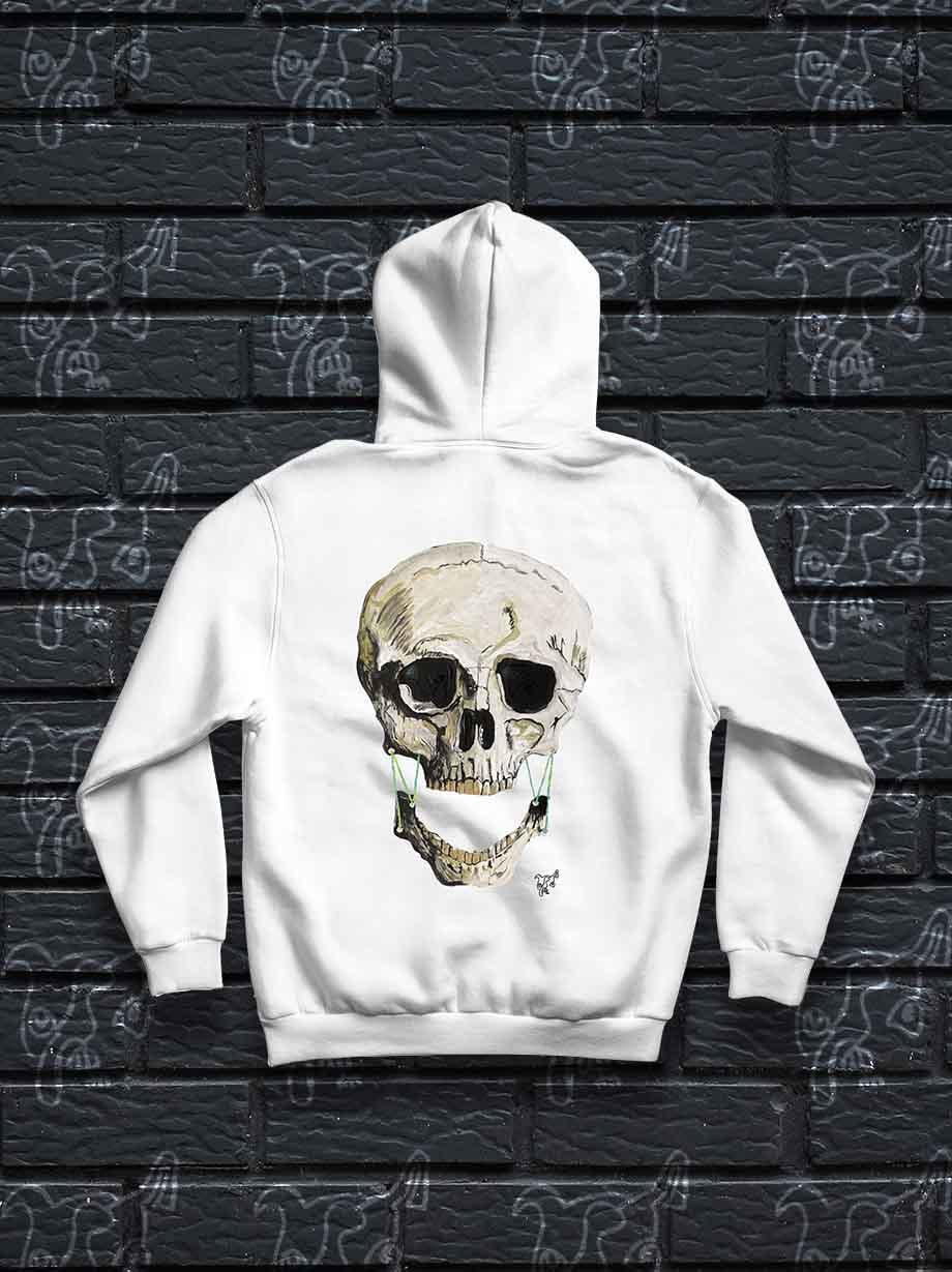 HOODIE BLANCA K-LA-K OJOS NEGROS - UrbanHangers