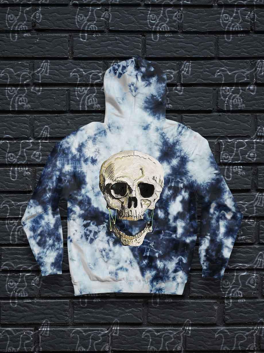 HOODIE TIE DYE AZUL K-LA-K OJOS ROSA - UrbanHangers