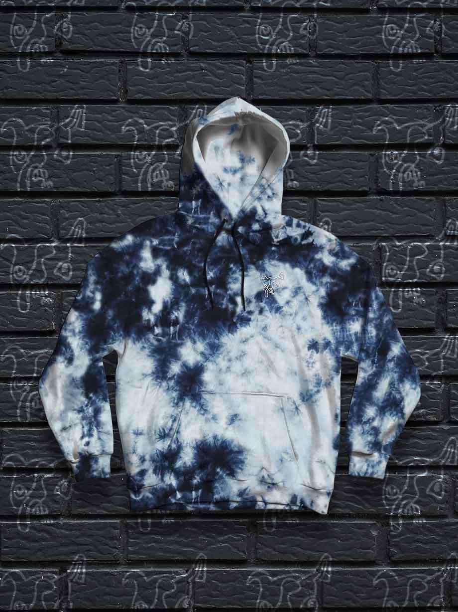 HOODIE TIE DYE AZUL K-LA-K OJOS ROSA - UrbanHangers