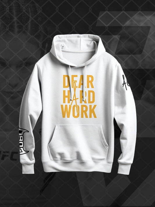 GOLD "DEAR HARD WORK" HOODIE UNISEX - UrbanHangers