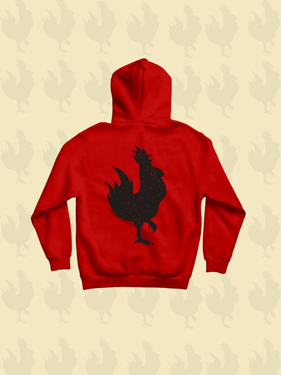 HOODIE "QUE CHICKEN" RED - UrbanHangers