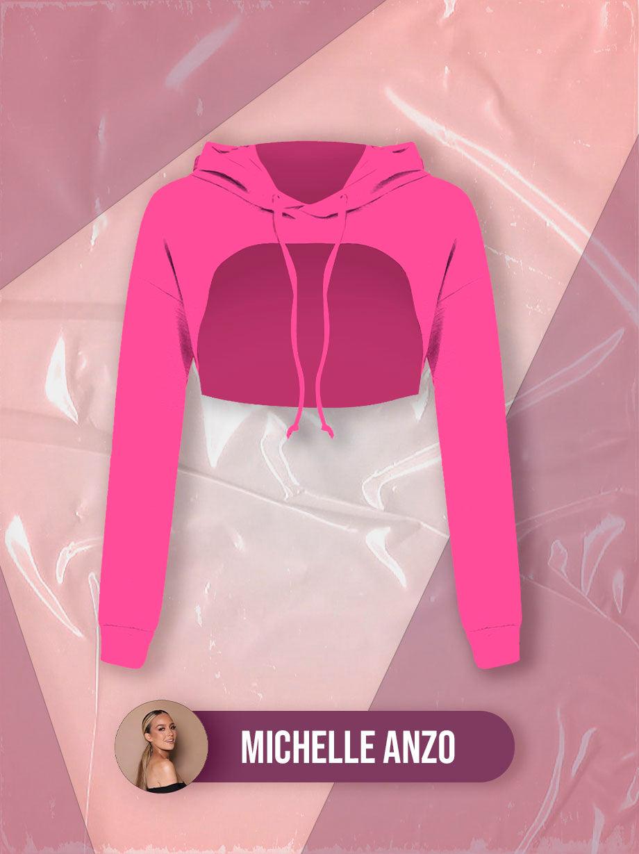 OVERTHINKING HOODIE CROP PINK INSPIRED BY MICH ANZO - UrbanHangers