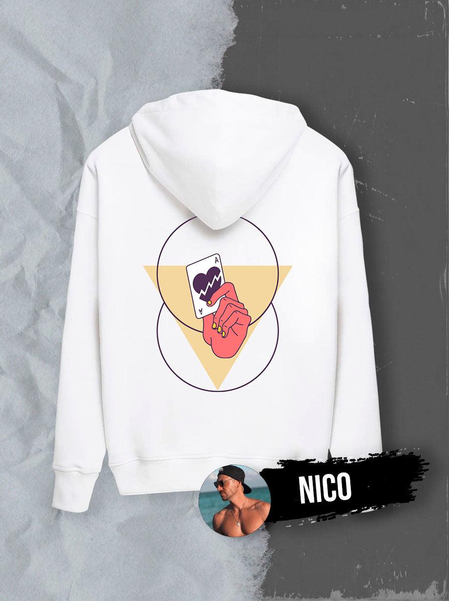 THE LAST CARD HOODIE WHITE INSPIRED BY NICO - UrbanHangers