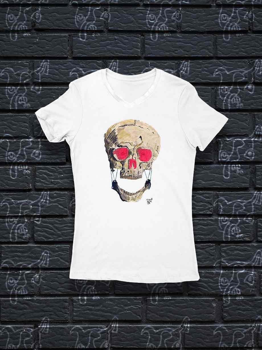 BLUSA BLANCA K-LA-K OJOS ROSAS DAMA - UrbanHangers