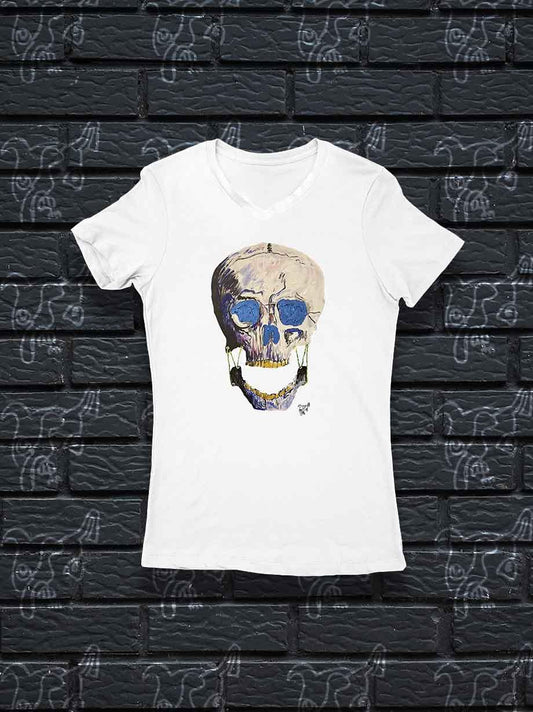 BLUSA BLANCA K-LA-K OJOS AZULES DAMA - UrbanHangers