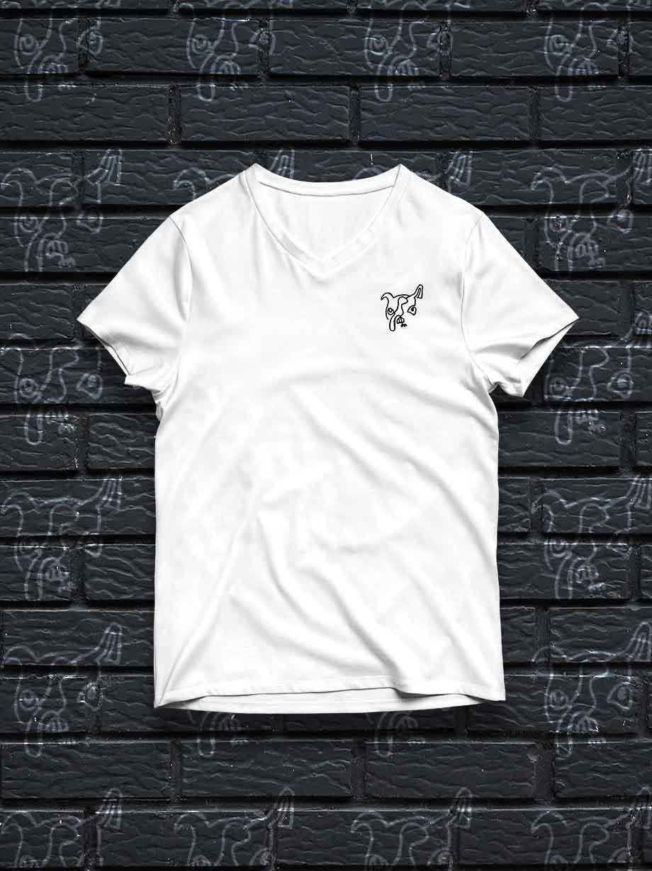 PLAYERA BLANCA LOGO BORDADO CABALLERO - UrbanHangers