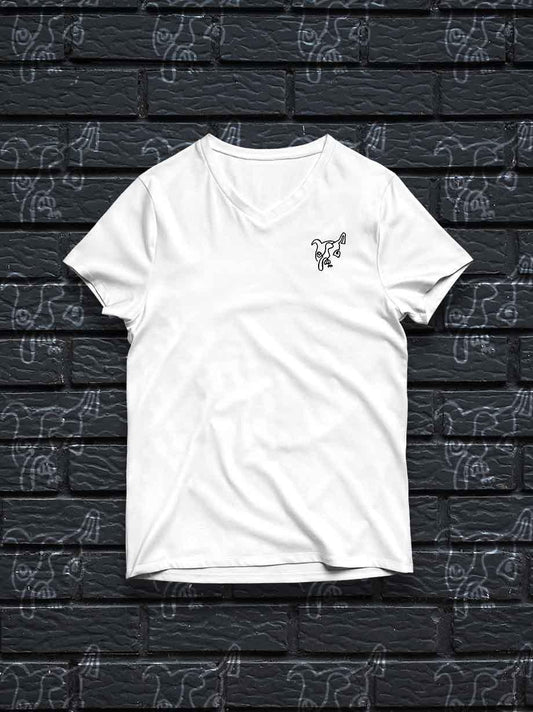 PLAYERA BLANCA LOGO BORDADO CABALLERO - UrbanHangers