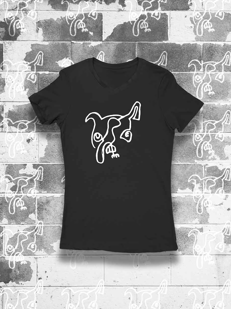 BLUSA NEGRA LOGO GRANDE DAMA V - UrbanHangers